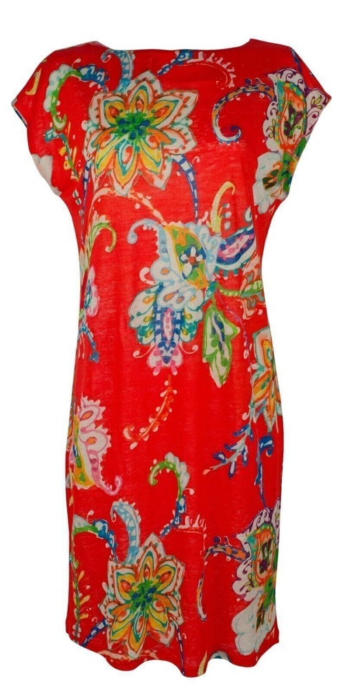 Customer Return Lauren Ralph Lauren Women's Petite Floral Print Midi Shift-image