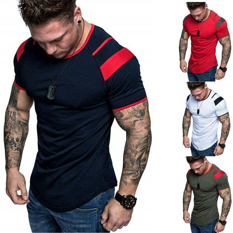 Men'S Light Version Of The Round Neck T-Shirt Spring Round Neck Cotton Sports Sh