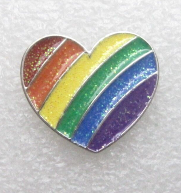 Multicolor Heart Shape Lapel Pin (C460)