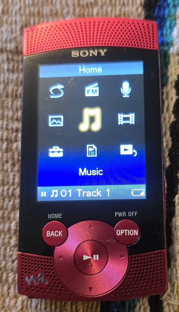 RED SONY WALKMAN NWZ-S544 8GB MP3 MP4 DIGITAL MEDIA PLAYER MUSIC VIDEO