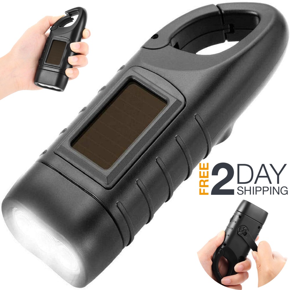 Linternas Solar LED Con Manivela Recargables Luz Para Camping