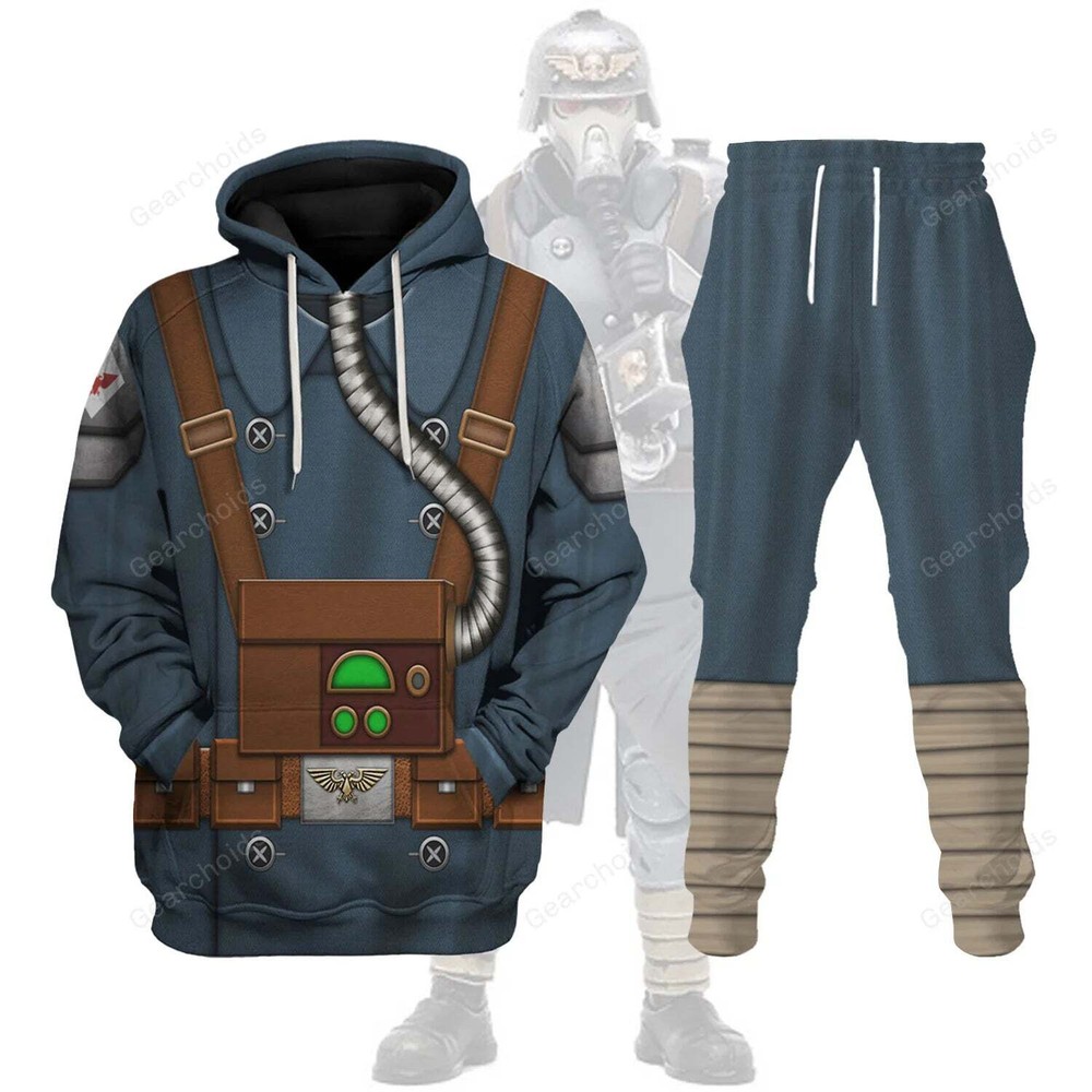 Custom Death Korps Cosplay Set - Hoodie Sweatshirt & Sweatpants WHHS08