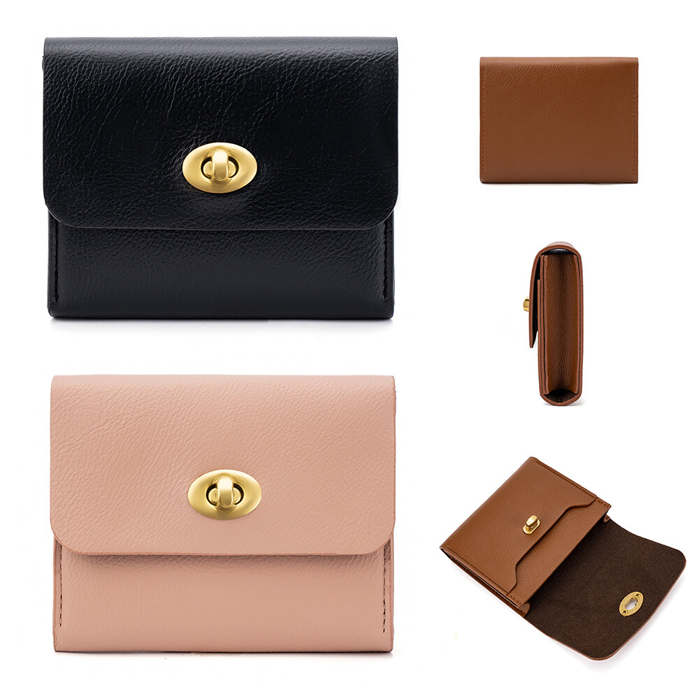 Women's Short Small Wallet Lady Leather Folding Coin Card Holder Money Purse