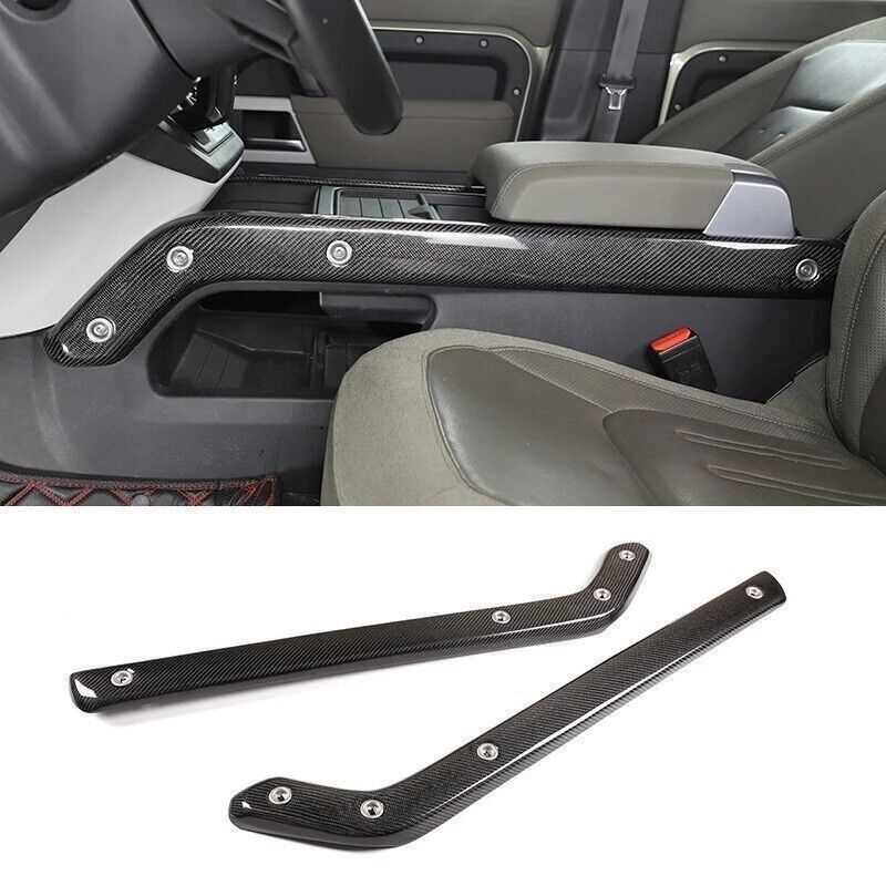 Carbon Fiber Central Control Side Armrest Trim For Land Rover Defender 90 110