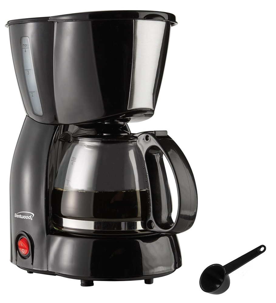 Brentwood TS-213BK 4-Cup Black Coffee Maker for Compact Brewing