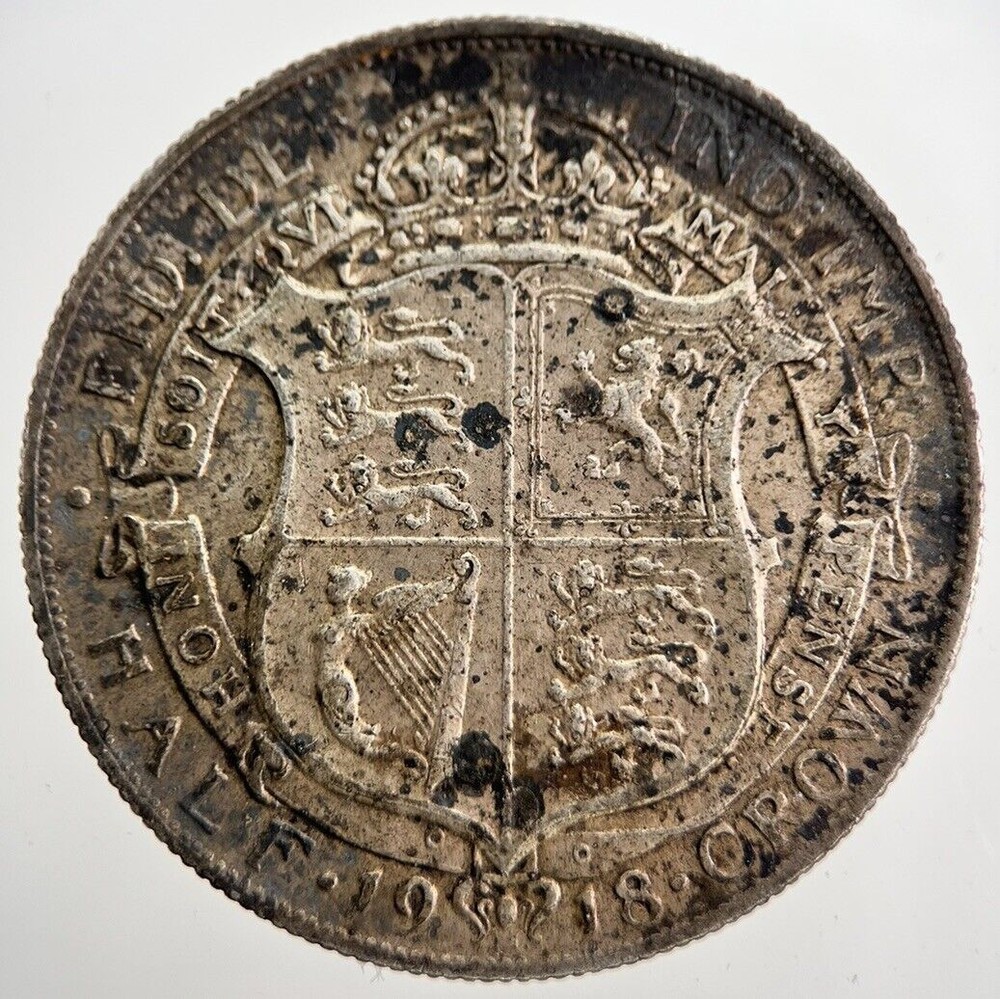 Rare 1918 George V Silver Half-Crown Coin | High Grade | a8144