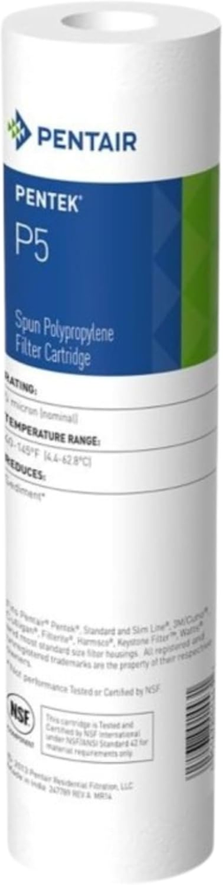 Pentair P5 10-Inch Under-Sink Polypropylene Sediment Water Filter