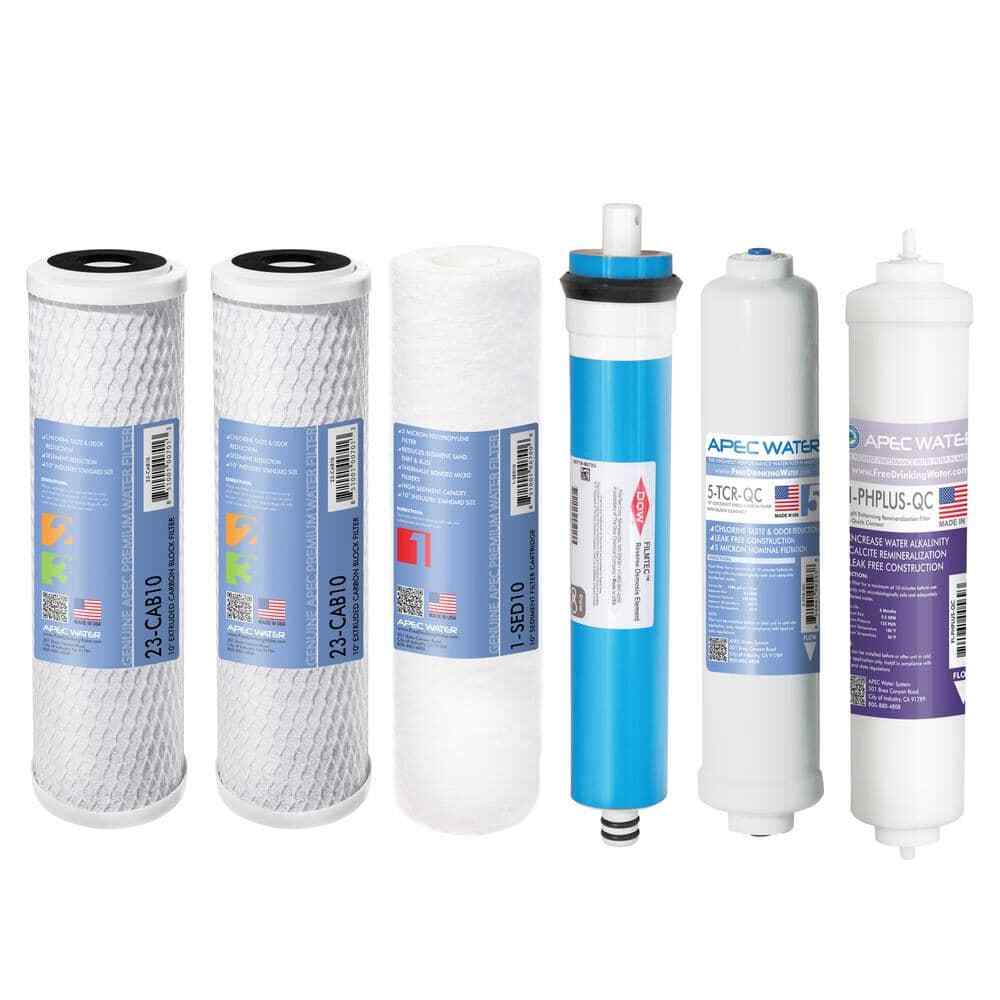 APEC 50 GPD Complete Walter Filtration Cartridge Replacement Filter Set RO-PRO-P