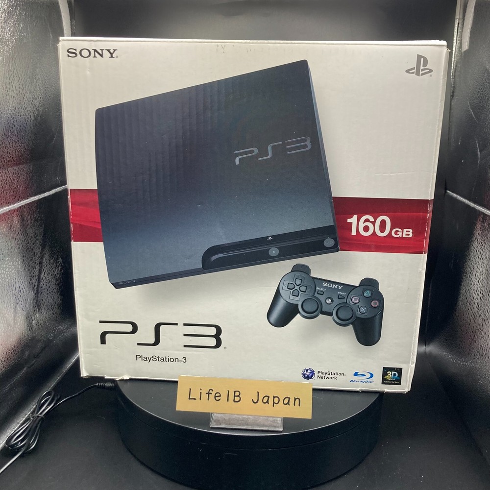 PS3 Sony PlayStation 3 CECH-3000A Black Console 160GB Boxed Authentic Gaming System with Original Packaging