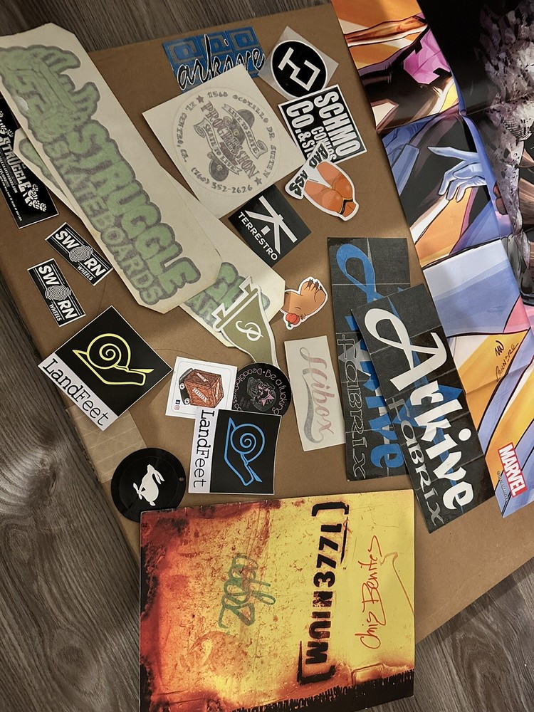 Skateboard sticker lot Primitive Illenium Progression Terrestro Skate Signed￼