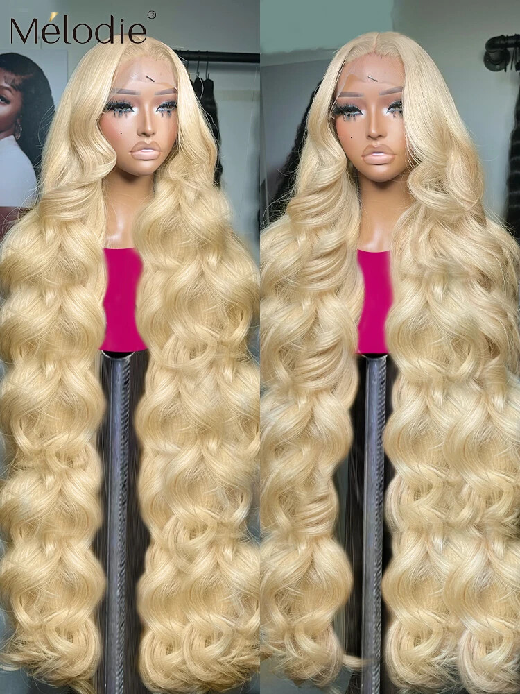 613 Blonde 5x5 Lace Closure Body Wave Human Hair Wig For Women