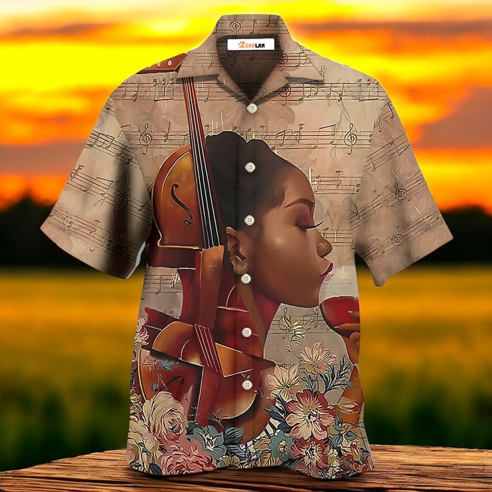 Music Lover Easily Distracted By Music And Wine Hawaiian Shirt