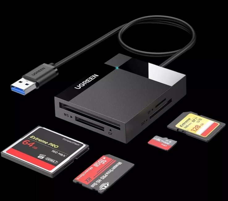 UGREEN SD Card Reader 4 in 1 Multi USB 3.0 Micro SD Memory Card Adapter