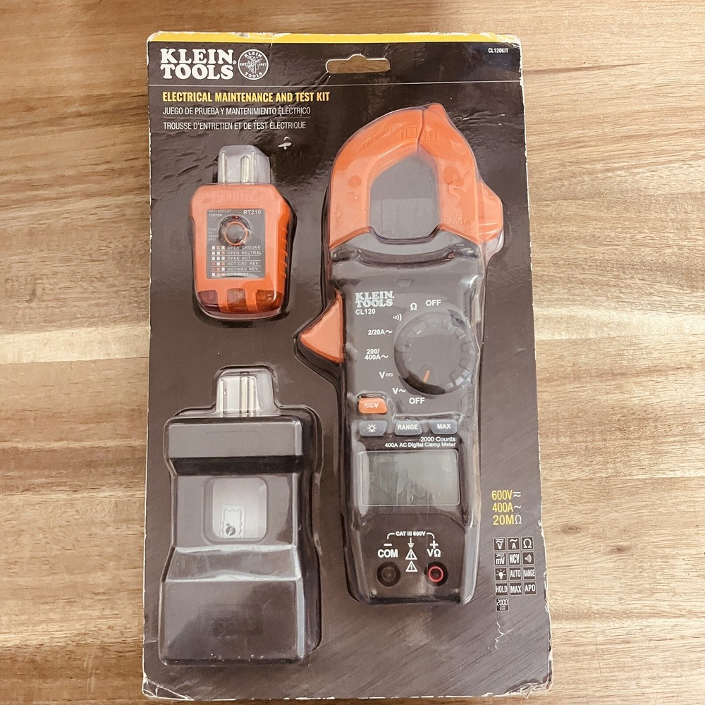 Klein Tools CL120KIT Clamp Meter Electrical Maintenance and Test Kit