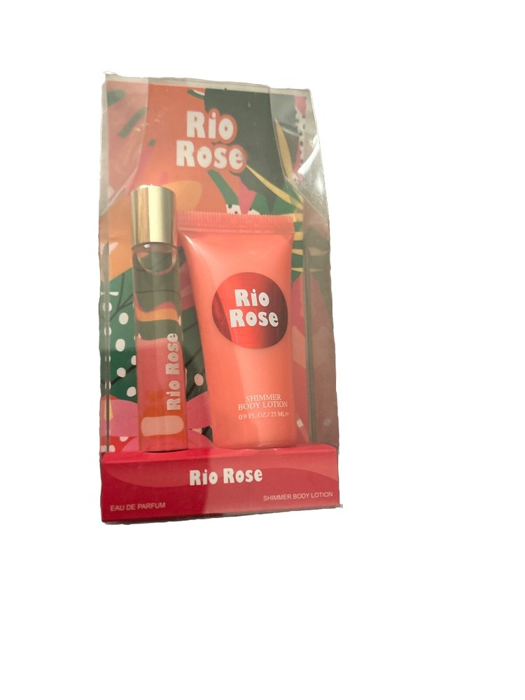 Rio Rose Fragrance Set with Eau De Parfum and Body Lotion 0.9oz