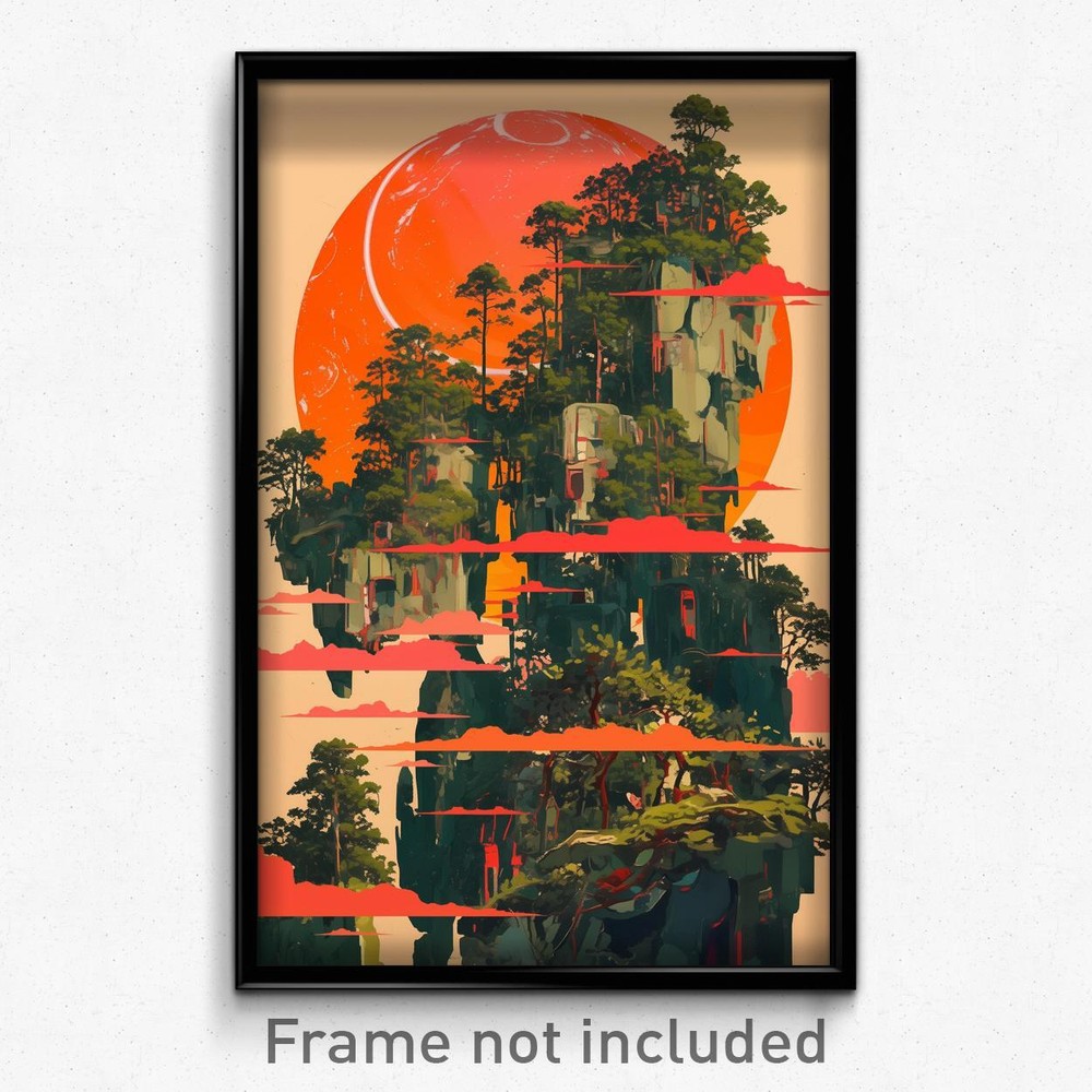 Retro Russian Glitch Music Festival Movie Poster Art Print