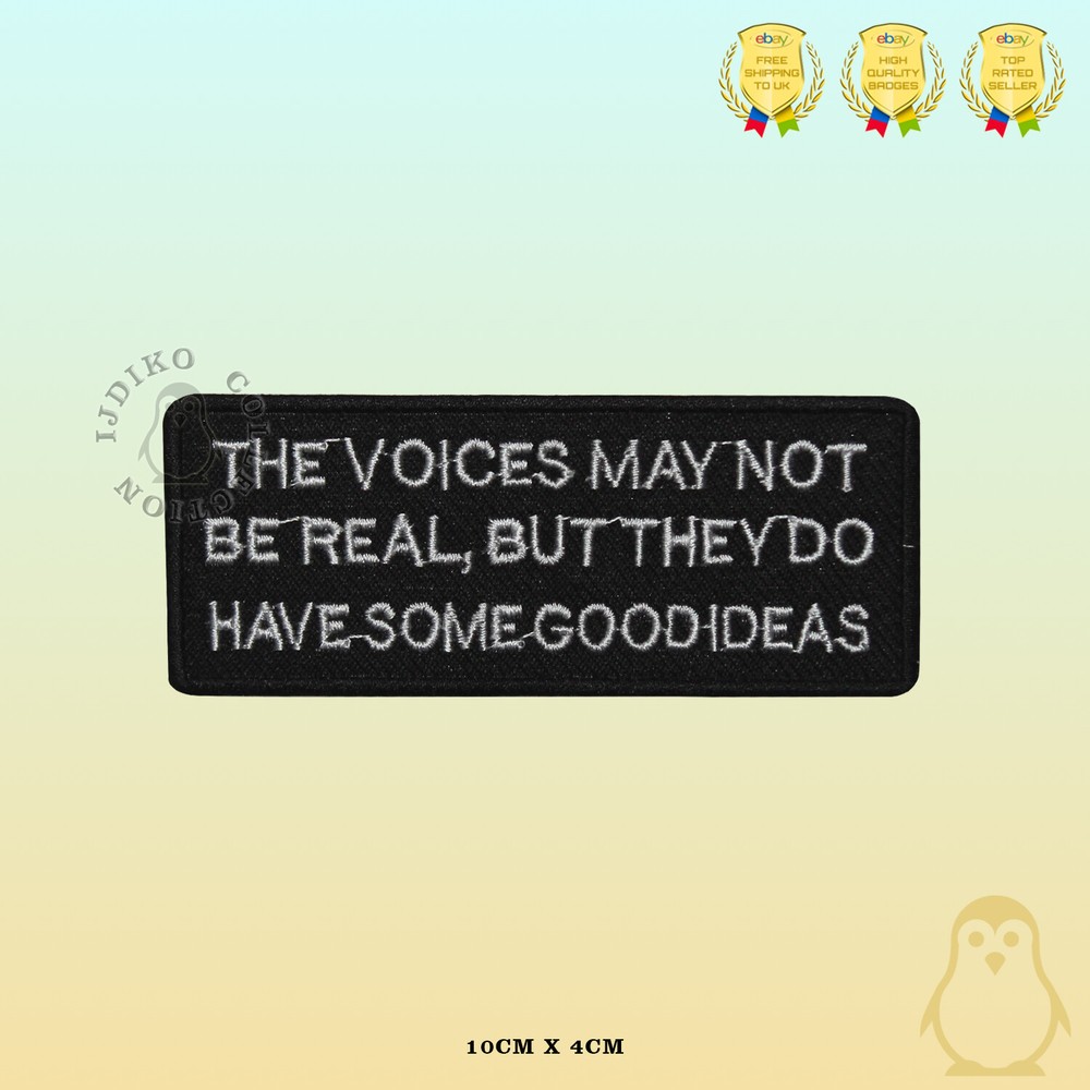 Biker Embroidered Iron On Sew On Patch Badge No Voice Design-image