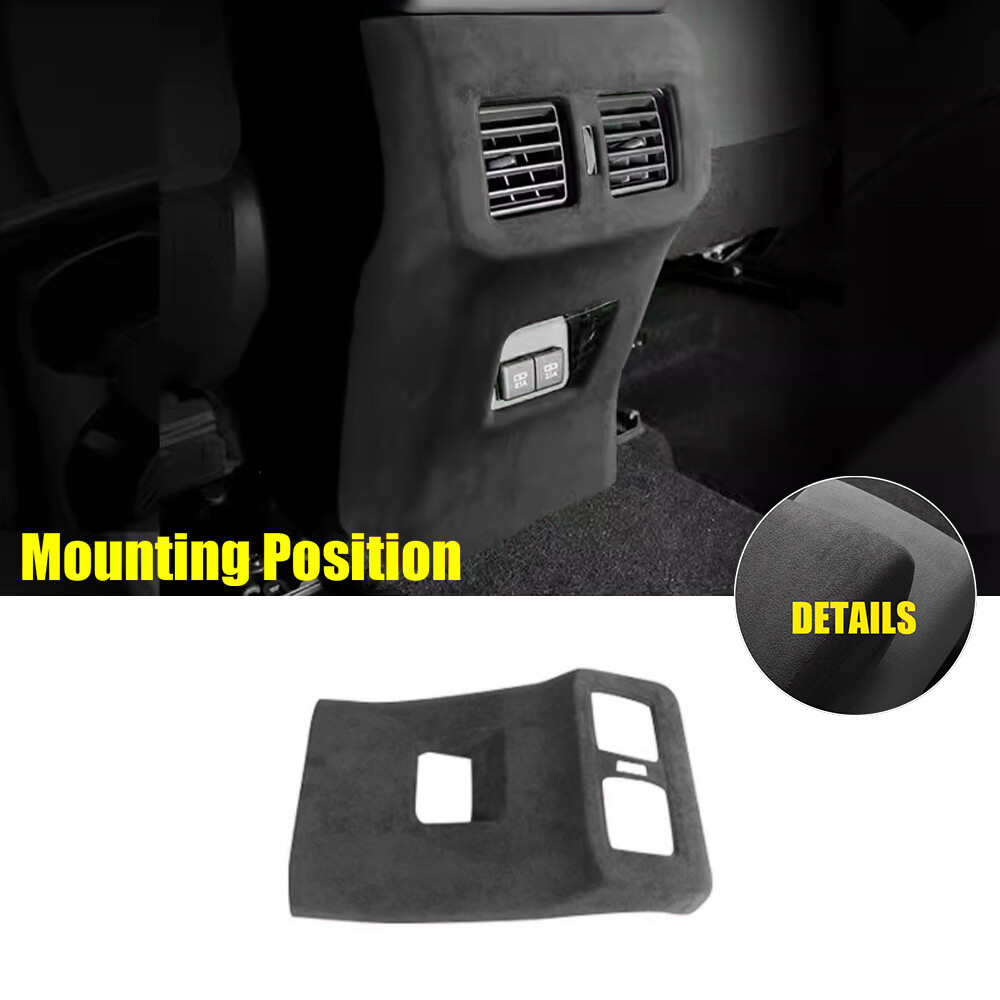 Rear Seat Air Outlet Anti-Kick Panel 1PCS For Toyota Camry 2018-2023 Black Suede