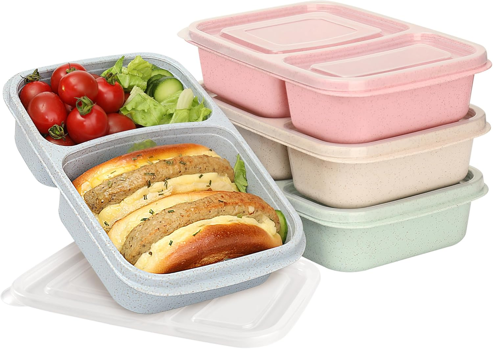 4 Compartment Bento Lunch Box for Kids Adults Reusable Eco-Friendly