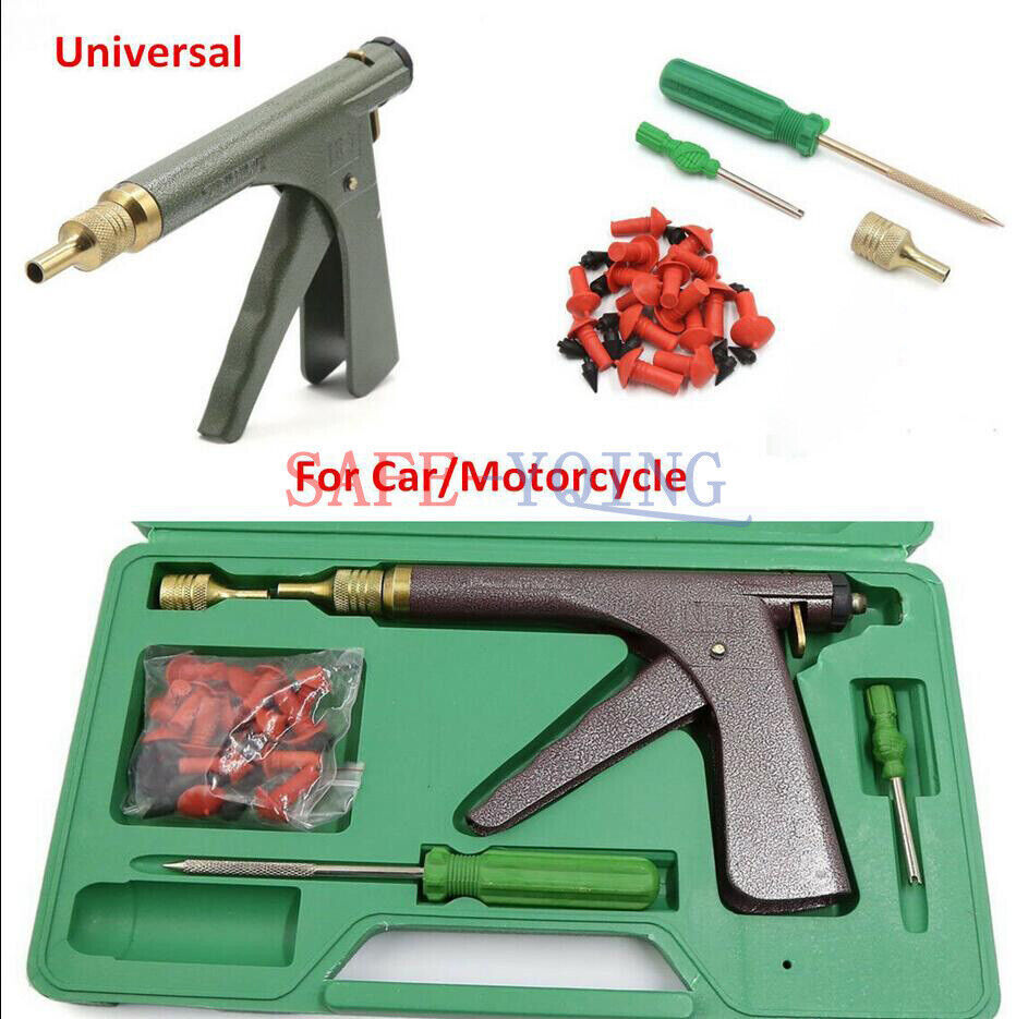Tubeless Tire Repair Kit with Rubber Plugs for Car Motorcycle Wheel
