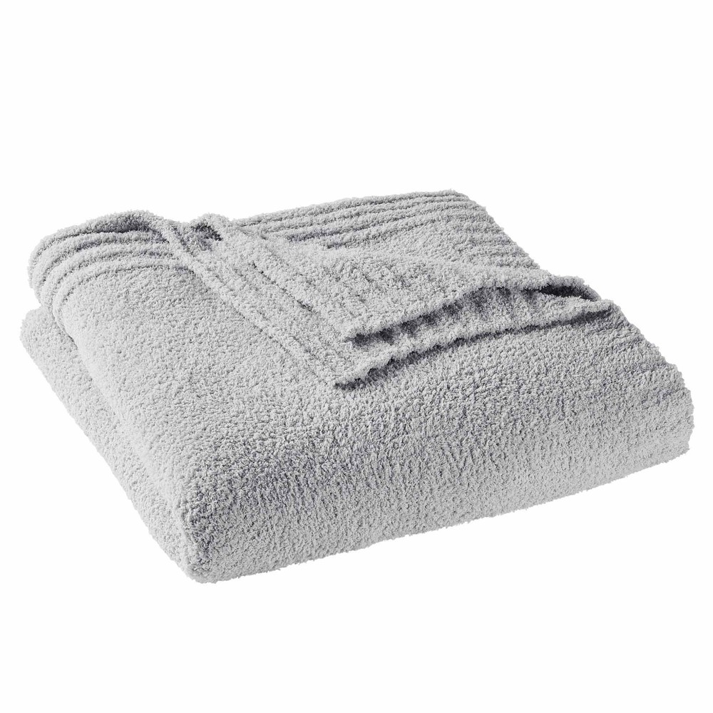 Better Homes & Gardens Cozy Knit Blanket, Light Grey, Full/Queen