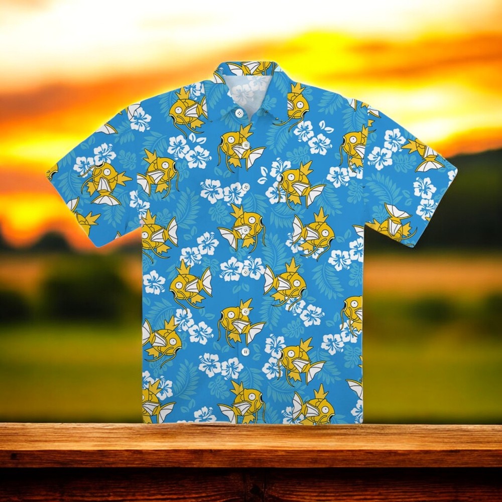 Magikarp Aloha Hawaiian Summer Beach Shirt Sizes S to 5XL