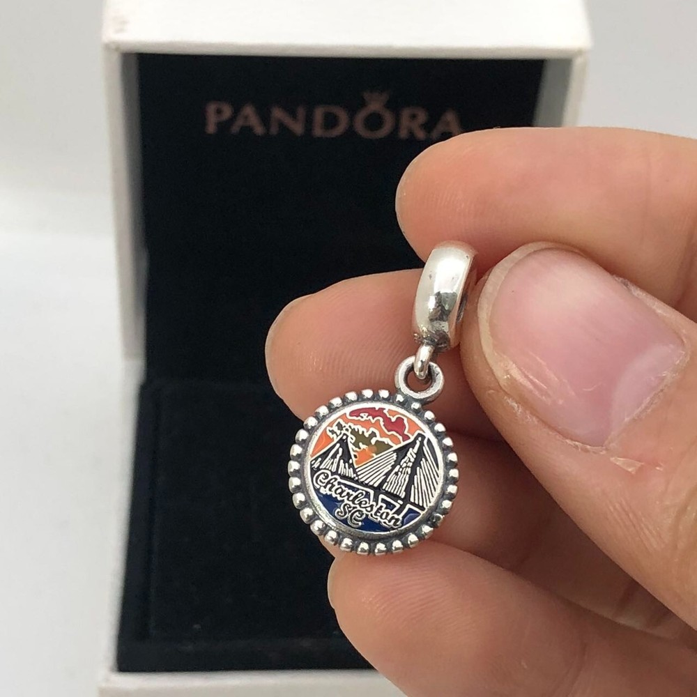 Pandora Charleston SC Dangle Charm Pendant in S925 Silver with Gift Box