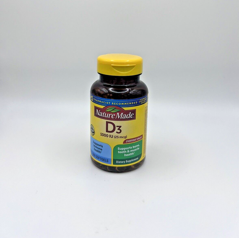 Nature Made D3 1000IU 500 Softgels FREE SHIPPING! BUY NOW! 07/2026-image
