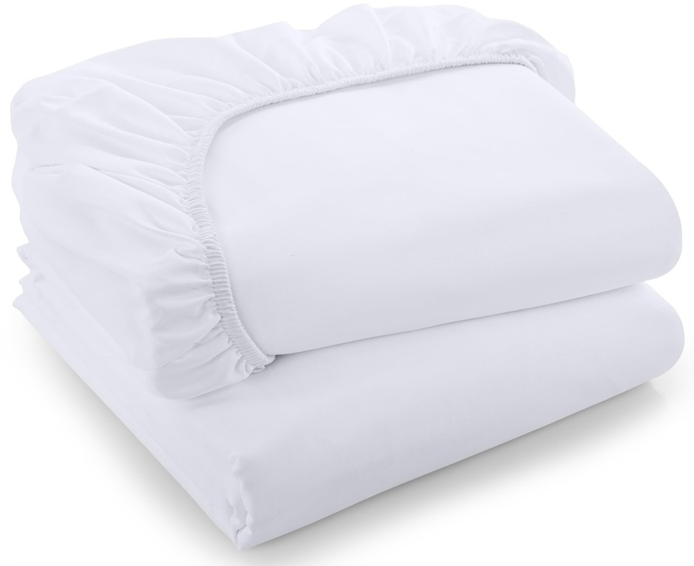King Fitted Sheets Bulk Pack of 2 – Soft Brushed Microfiber Bedding Essentials