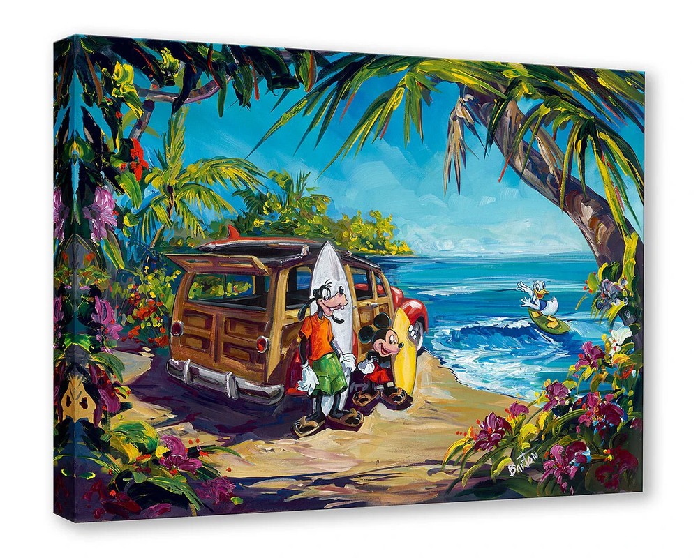 Mickey Mouse Disney Fine Art by Steve Barton Limited Edition Canvas Print Jetty Hangout