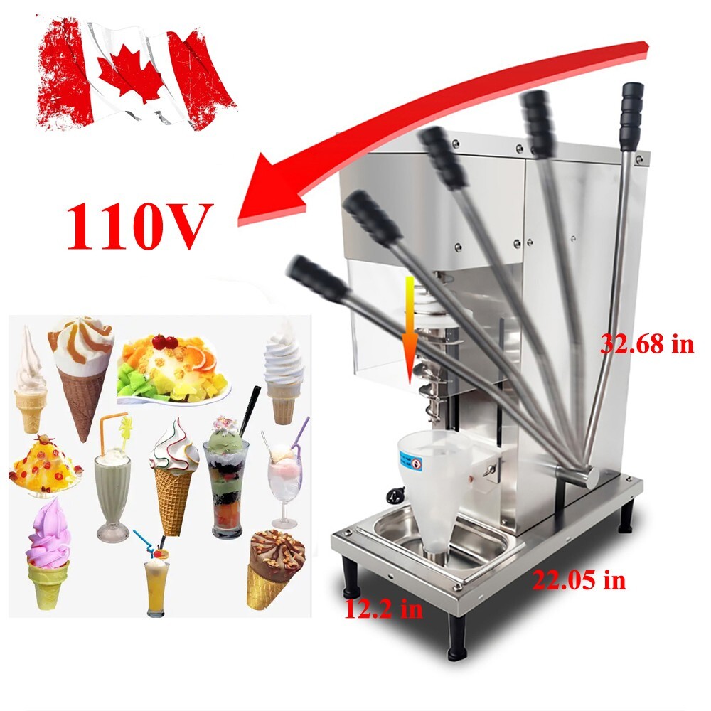 110V Fruit Ice Cream Mixing Machine Yogurt Blender Tap Water Self-cleaning Swirl