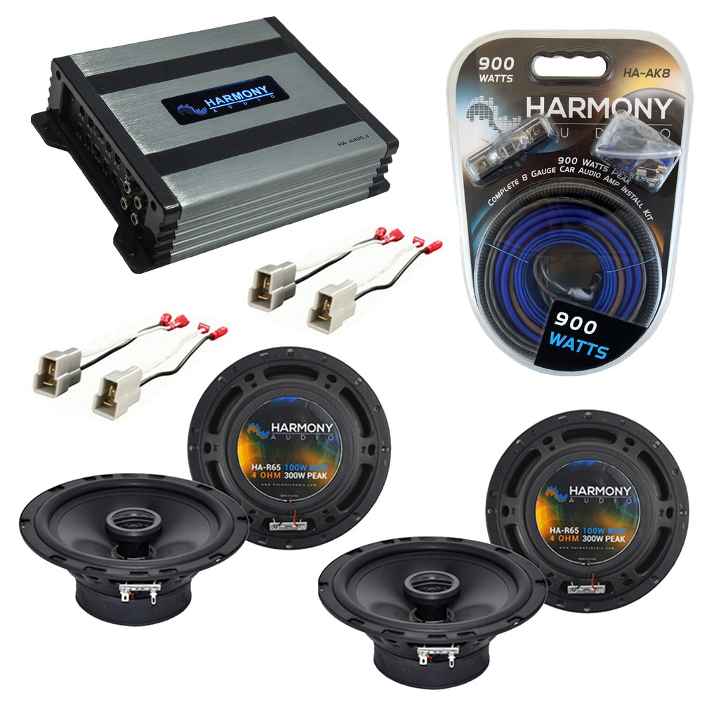 Fits Subaru Impreza WRX 2002-2005 Speaker Upgrade Harmony (2) R65 HA-A400.4 Amp