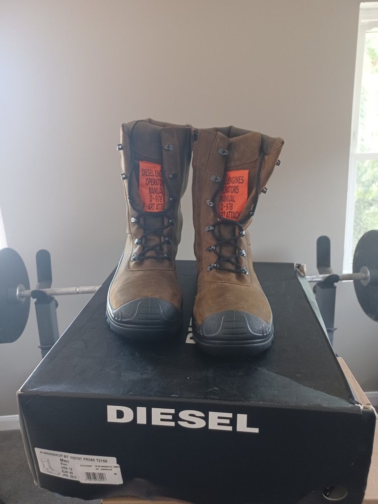 Distress Diesel boots men size 12
