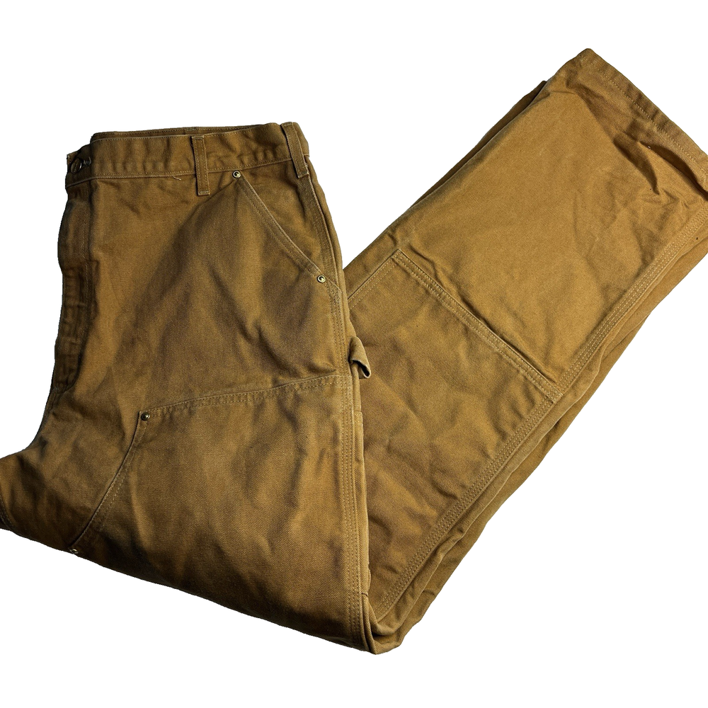 Vintage Carhartt Brown Double Knee Carpenter Work Pants 40x31.5 USA Made