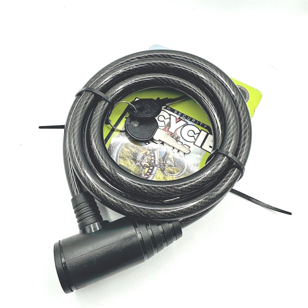 Bike Cable Lock Keyed 6ft Bicycle Cable with Keys High Security Lock US SELLER