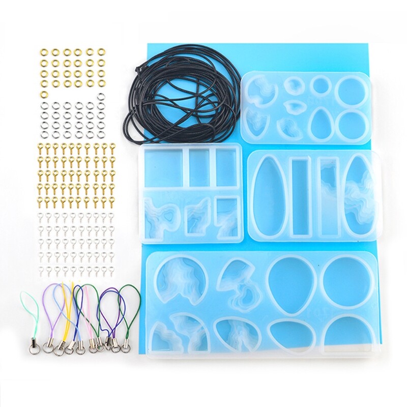 Set Sea Island Jewelry Resin Mold Silicone Mould with Claw Nails Open Rings