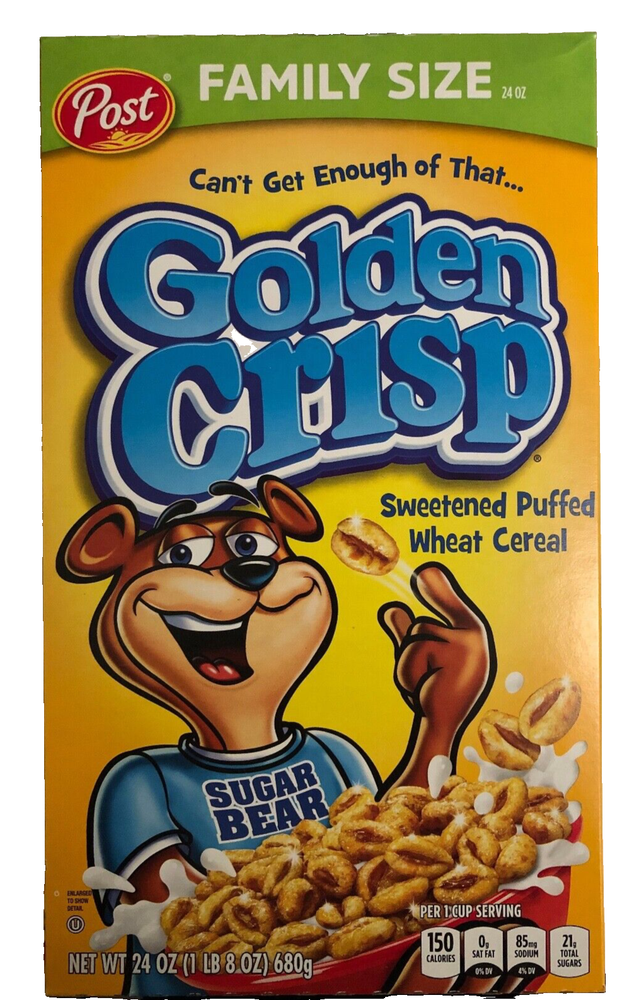 NEW POST FAMILY SIZE GOLDEN CRISP CEREAL 24 OZ (680g) BOX BUY NOW FAST SHIPPING-image
