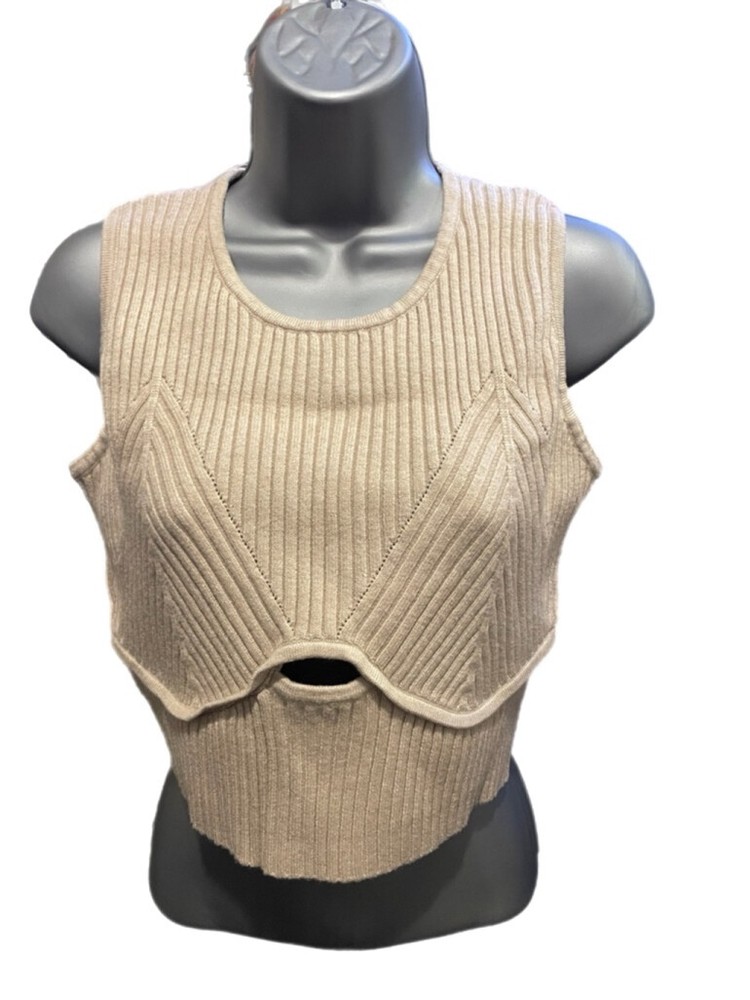 Bustier looked ribbed crop top