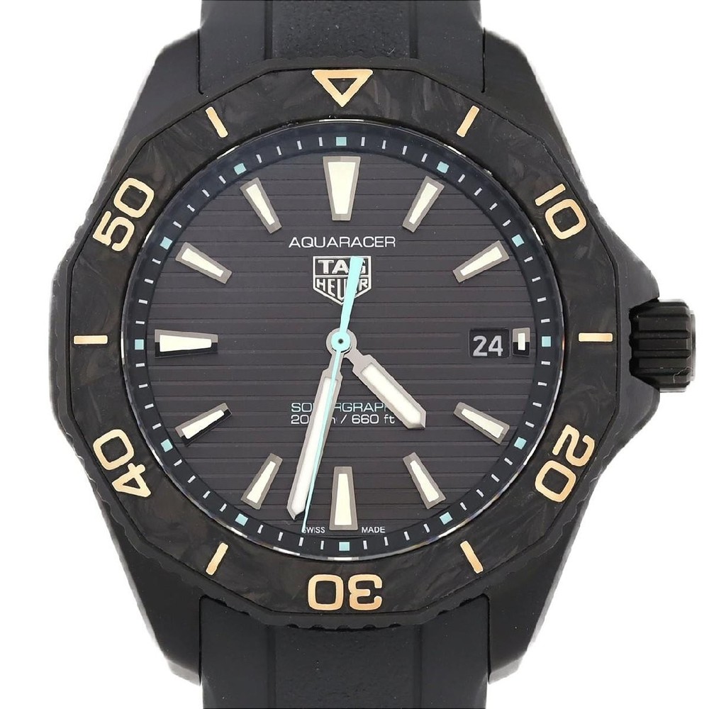 TAG Heuer Aquaracer 200 Solar DLC WBP1112 Black Steel Watch
