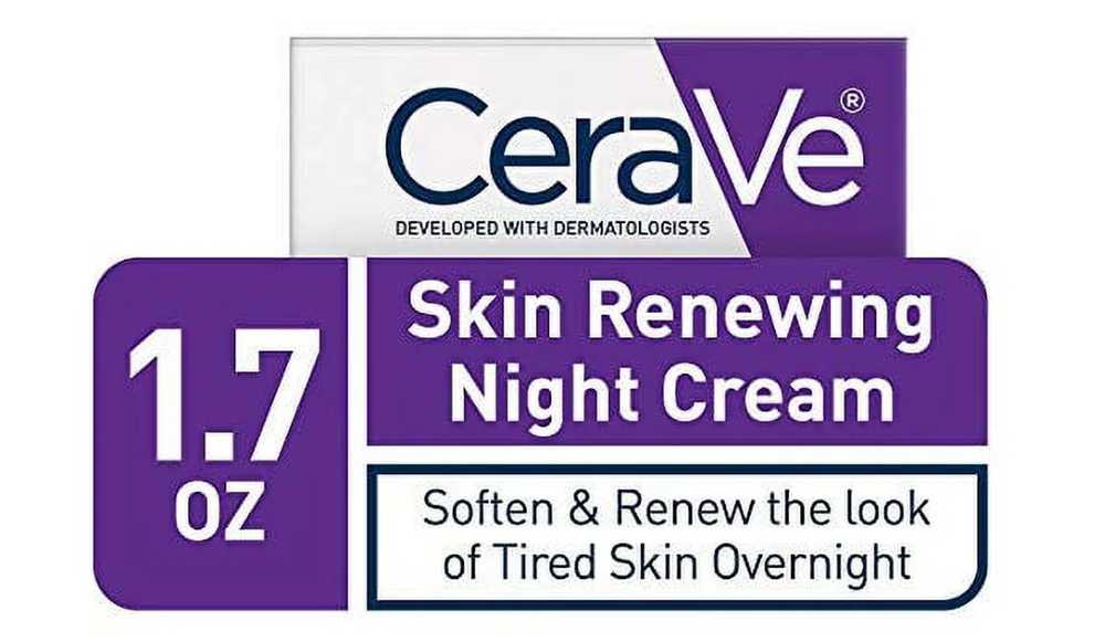 CeraVe Skin Renewing Face Night Cream w/Peptide Complex & Hyaluronic Acid, 1.7oz