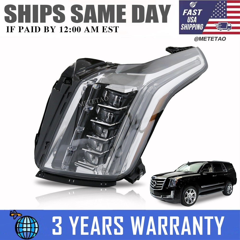 For Cadillac Escalade 2015-2020 Driver Side Headlight Lamp  Led Left