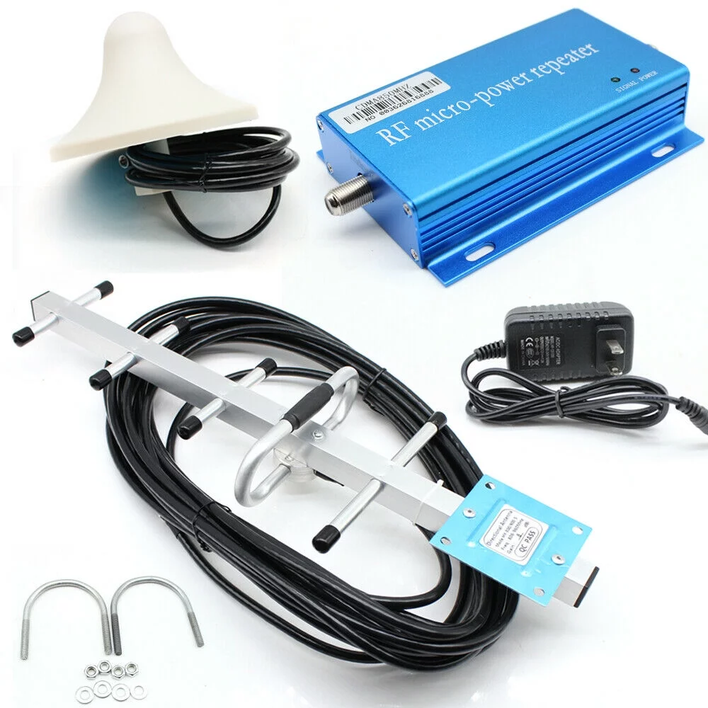 CDMA 850MHz Cell Phone Signal Booster Amplifier  Kit Mobile Repeater For Home