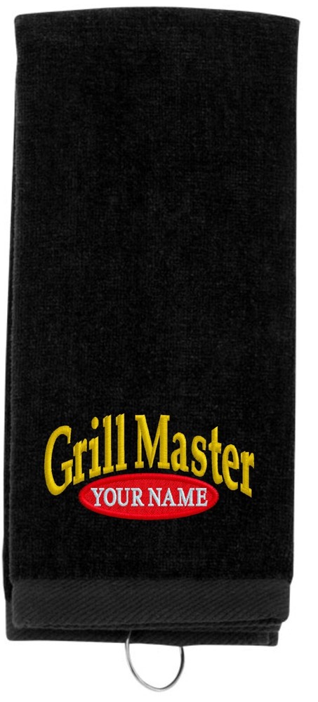Custom Embroidered Grill Master BBQ Towel with Personalized Name-image