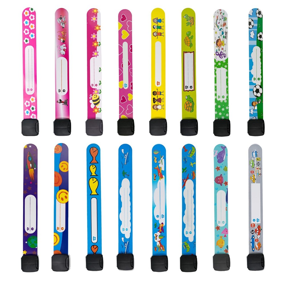 48 Pcs Kids ID Bracelets Identification Wristbands Personalized Silicone Wris...