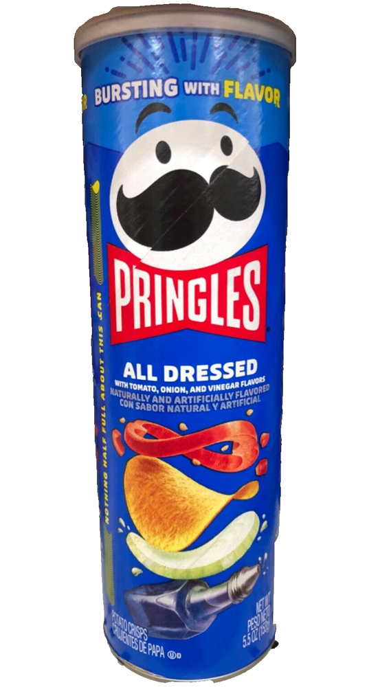 NEW PRINGLES ALL DRESSED FLAVORED POTATO CRISPS CHIPS 5.5 OZ (158g) CAN BUY NOW-image