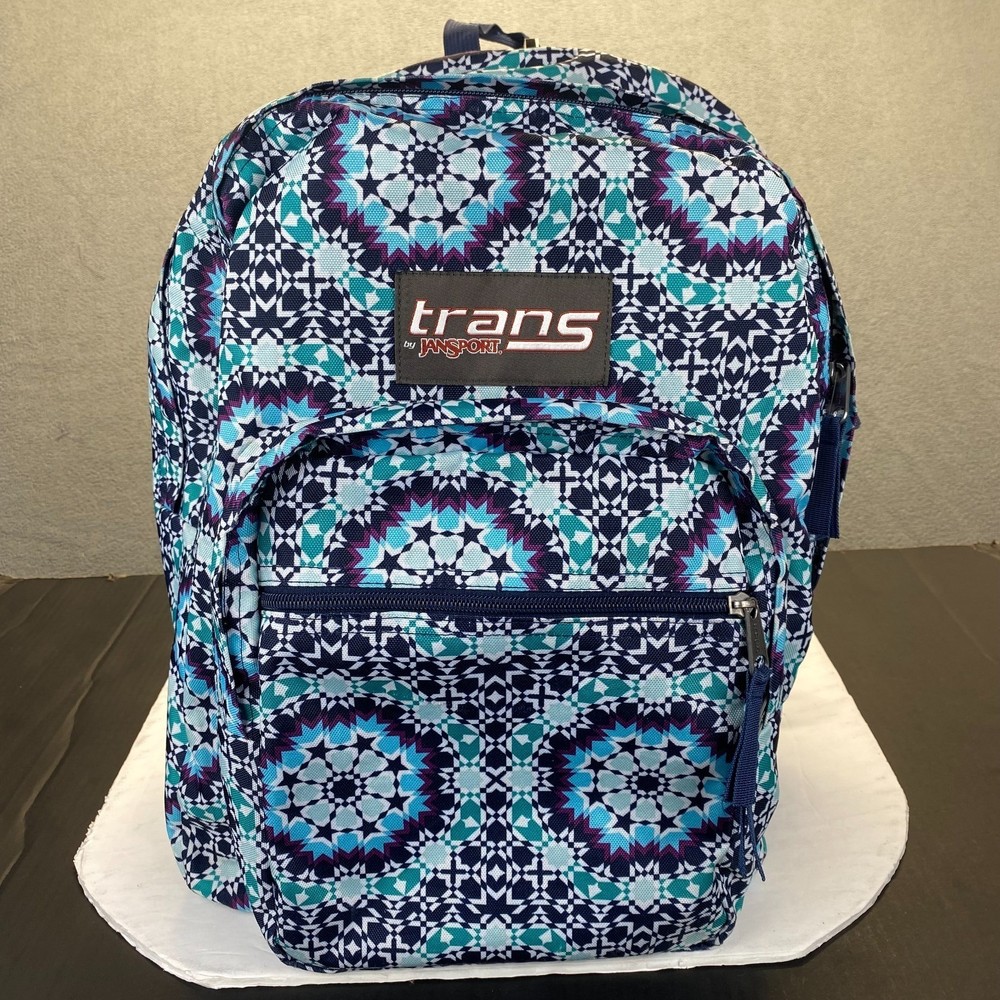 Trans by JanSport Supermax Backpack Kaleidoscope Blue Purple Teal