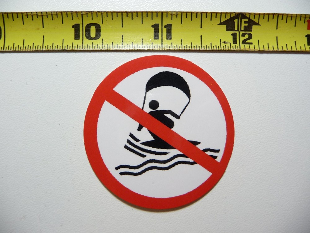 NO NOT ALLOWED PARASAILING DECAL STICKER JOB OCCUPATION WORK PROHIBITED