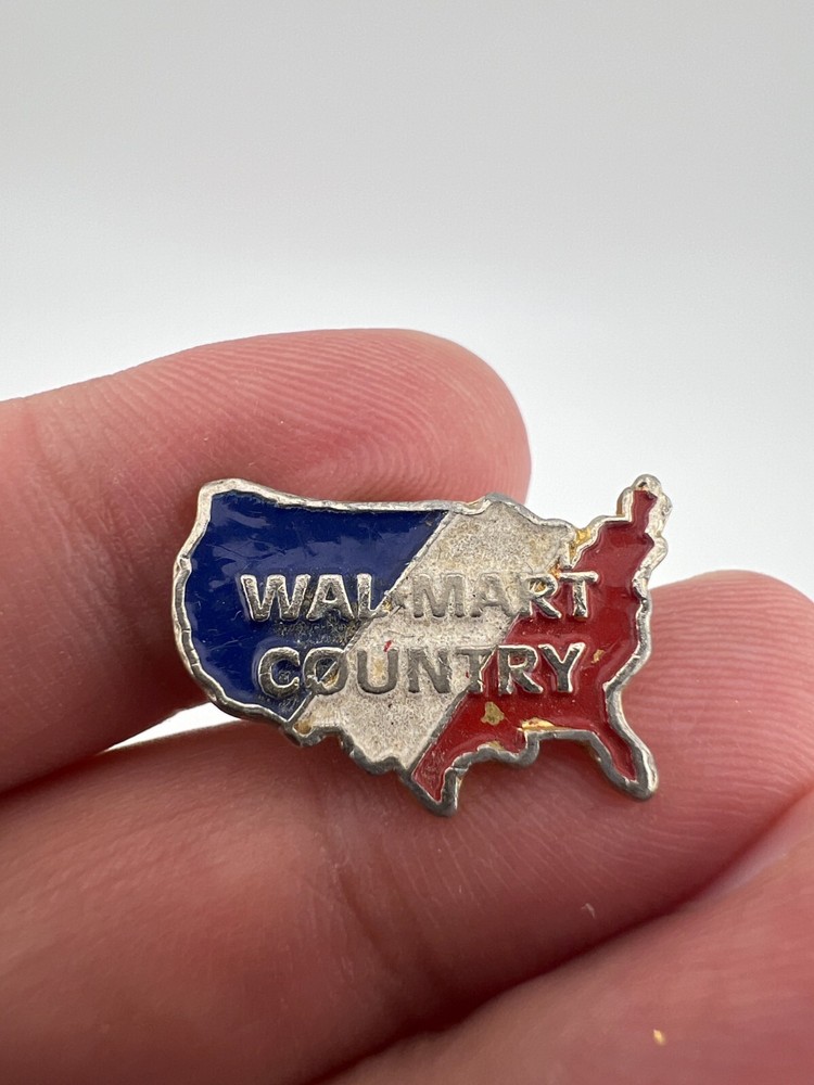 Wal-mart Country USA Red White and Blue Pin - Used with marks / wear