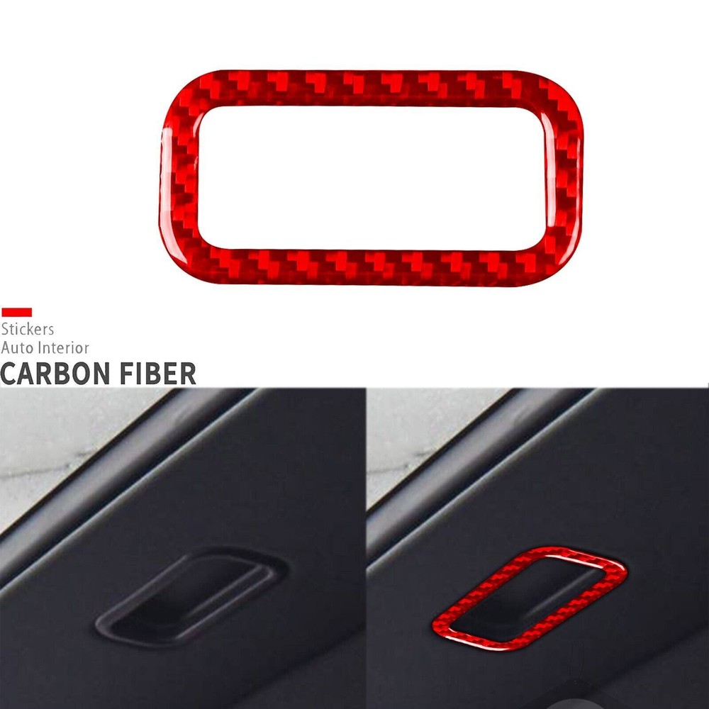 Red Carbon Fiber Roof Skylight Switch Handle Cover Trim For Dodge Avenger 08-10
