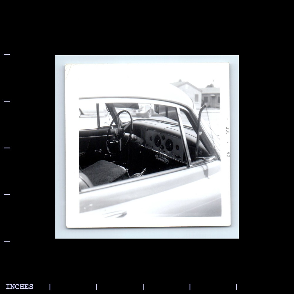 Vintage Square Photo INTERIOR OF CLASSIC CAR 1960